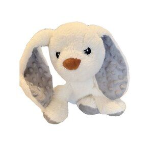 Spark Create Imagine Crinkle Rattle Plush Animal, White Bunny Grey Nursery Lovey